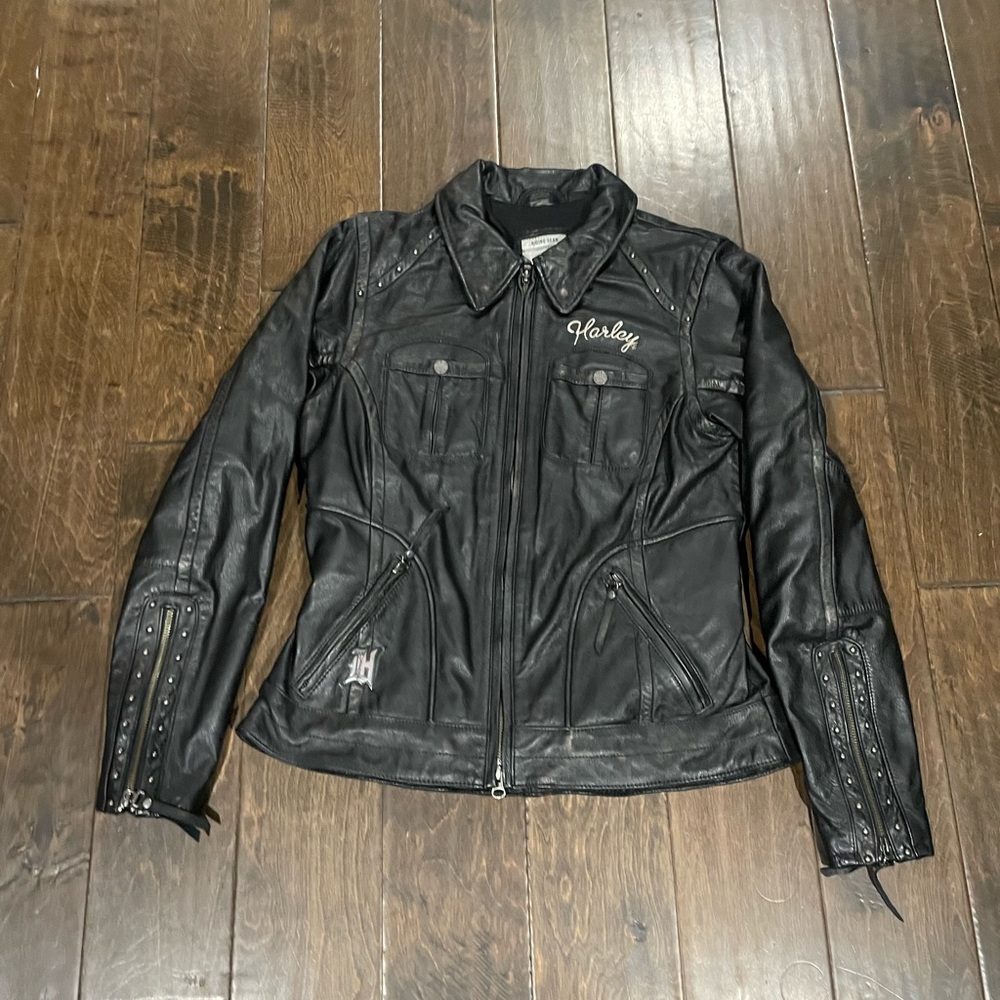 Harley-Davidson Women's Leather Motorcycle Jacket Size M
